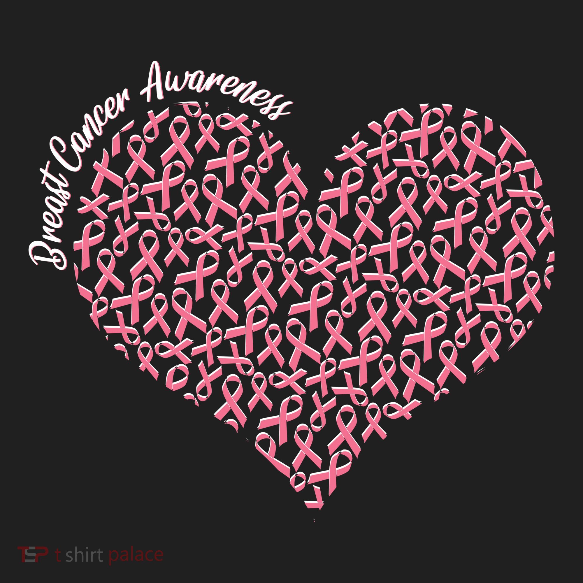 Cute Breast Cancer Awareness Ribbon Pattern Heart Women's Sweatshirt