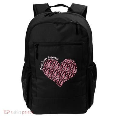 Cute Breast Cancer Awareness Ribbon Pattern Heart Backpack
