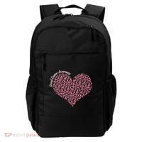 Cute Breast Cancer Awareness Ribbon Pattern Heart Backpack thumb 0