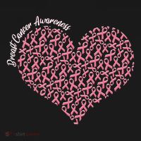 Cute Breast Cancer Awareness Ribbon Pattern Heart Coaster thumb 2
