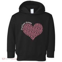 Cute Breast Cancer Awareness Ribbon Pattern Heart Toddler Hoodie thumb 0
