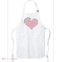 Cute Breast Cancer Awareness Ribbon Pattern Heart Apron thumb 0