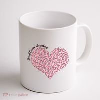 Cute Breast Cancer Awareness Ribbon Pattern Heart Coffee Mug thumb 1