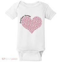 Cute Breast Cancer Awareness Ribbon Pattern Heart Baby Bodysuit thumb 0