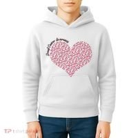 Cute Breast Cancer Awareness Ribbon Pattern Heart Kids Hoodie thumb 4