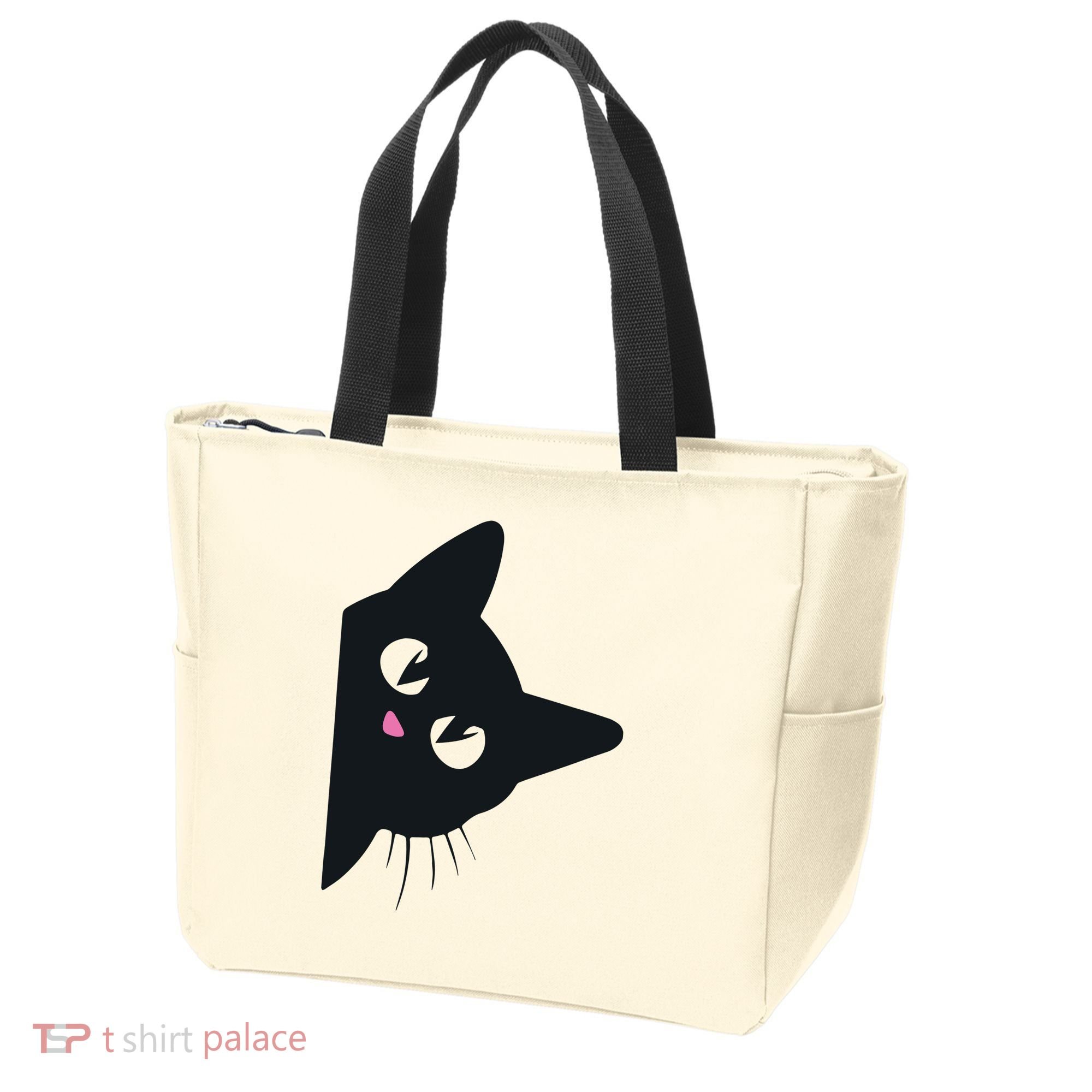 Cute Black Cat Halloween Costume Kitten Adult Tote Bag