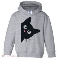 Cute Black Cat Halloween Costume Kitten Adult Toddler Hoodie thumb 0