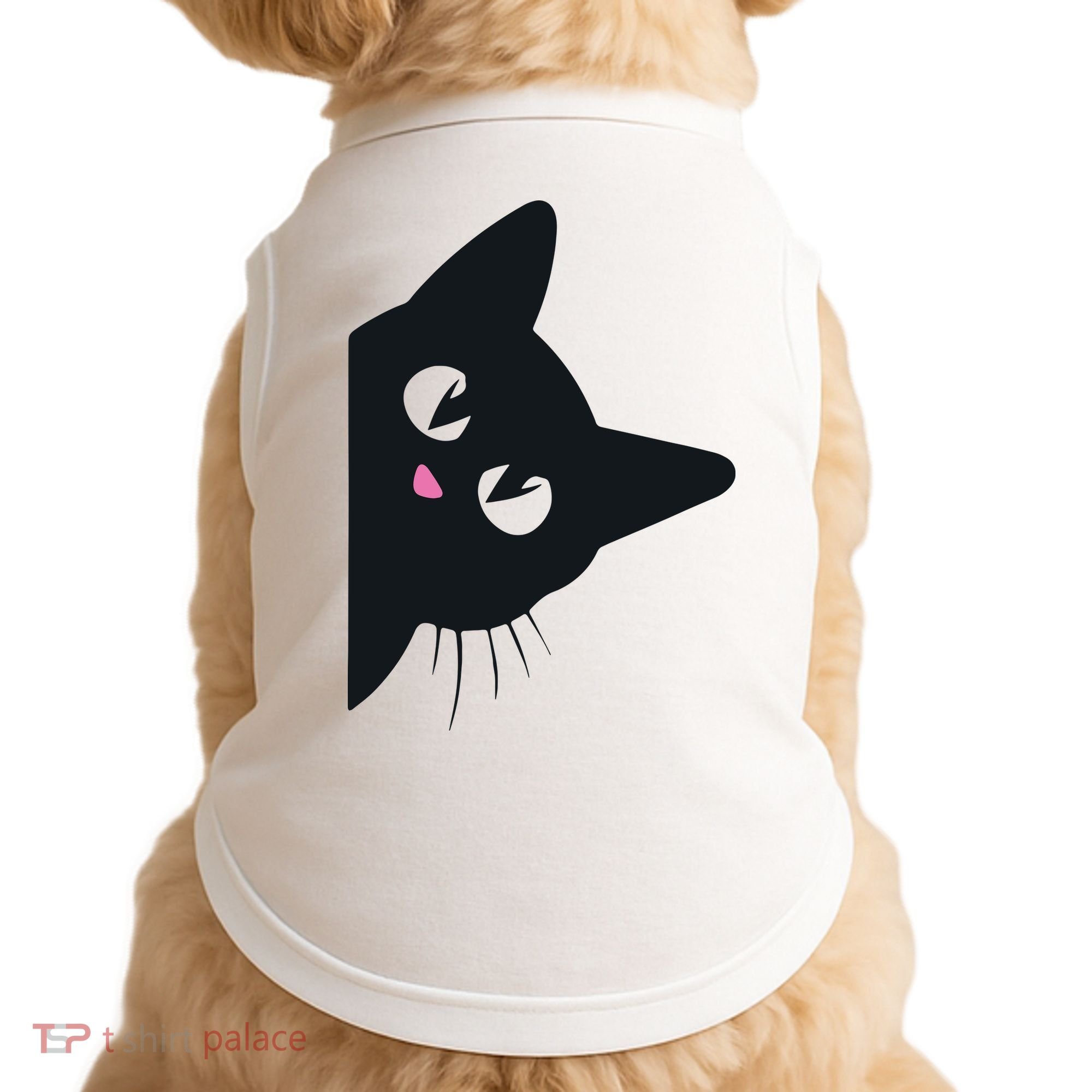 Cute Black Cat Halloween Costume Kitten Adult Doggie Tank