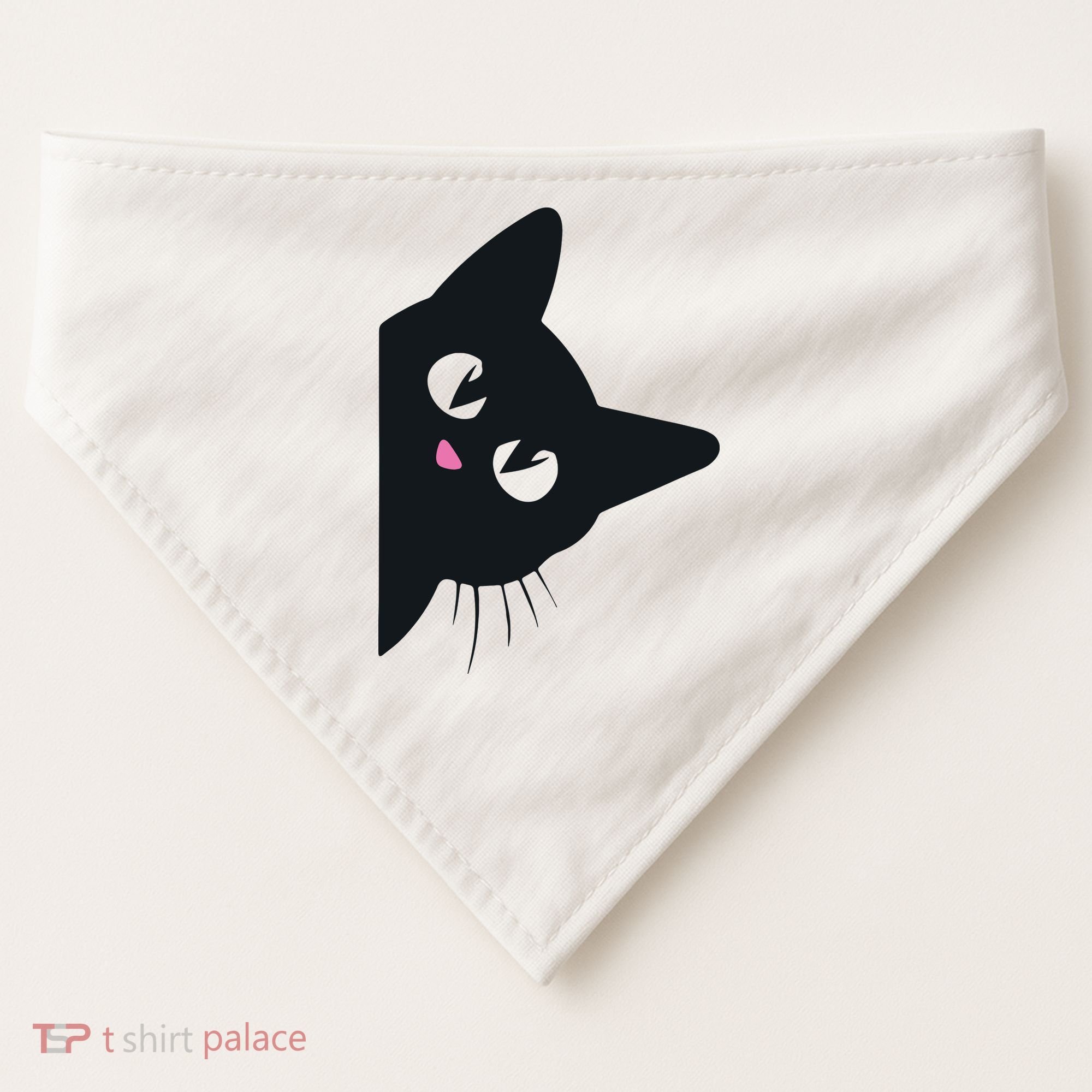 Cute Black Cat Halloween Costume Kitten Adult USA-Made Doggie Bandana