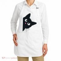 Cute Black Cat Halloween Costume Kitten Adult Apron thumb 2