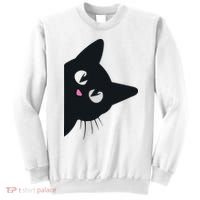 Cute Black Cat Halloween Costume Kitten Adult Sweatshirt thumb 0