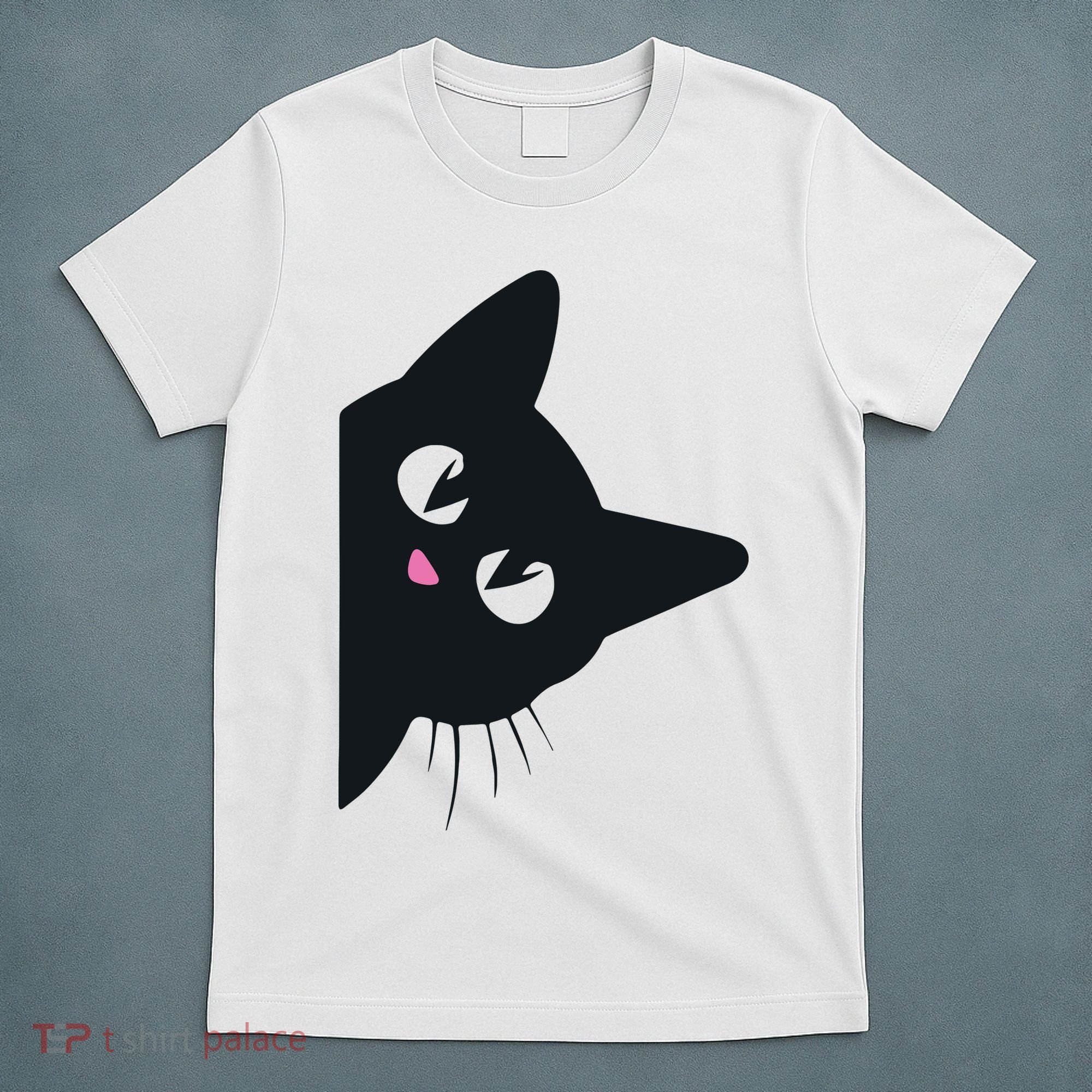 Cute Black Cat Halloween Costume Kitten Adult T-Shirt