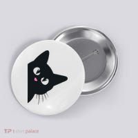 Cute Black Cat Halloween Costume Kitten Adult Button thumb 0