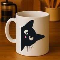 Cute Black Cat Halloween Costume Kitten Adult Coffee Mug thumb 4