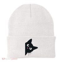 Cute Black Cat Halloween Costume Kitten Adult Beanie thumb 0