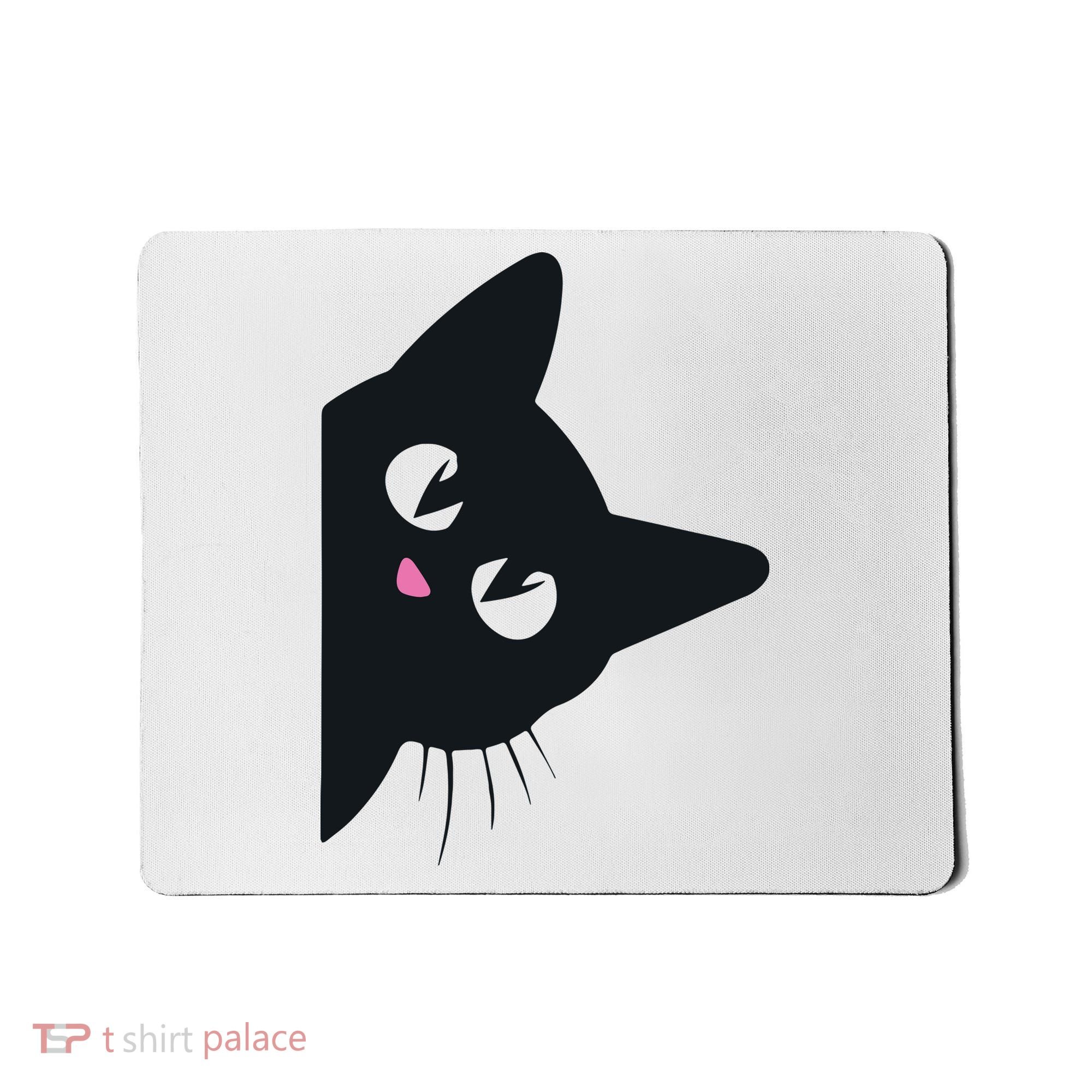 Cute Black Cat Halloween Costume Kitten Adult Mousepad