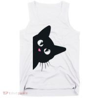 Cute Black Cat Halloween Costume Kitten Adult Tank Top thumb 0