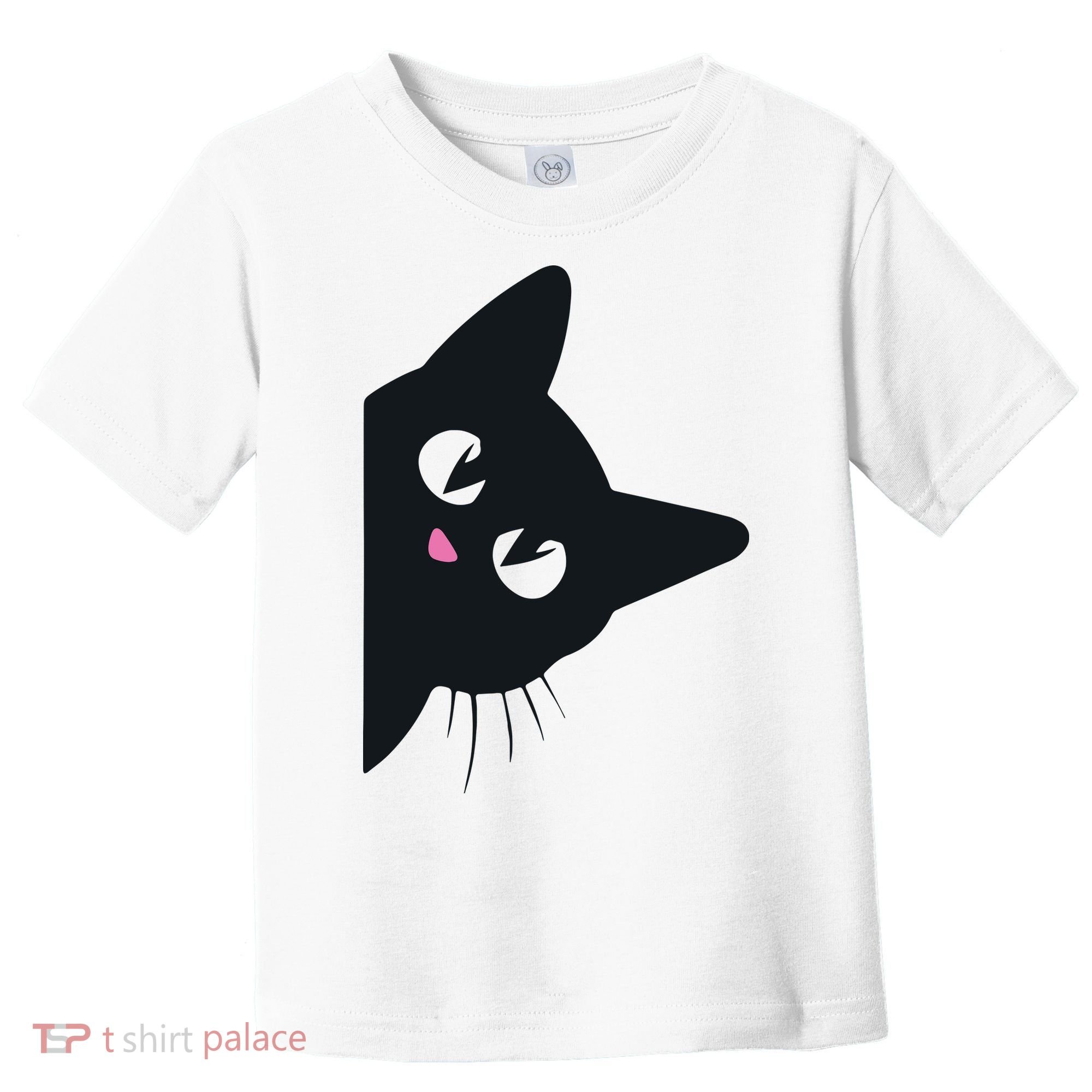 Cute Black Cat Halloween Costume Kitten Adult Toddler T-Shirt