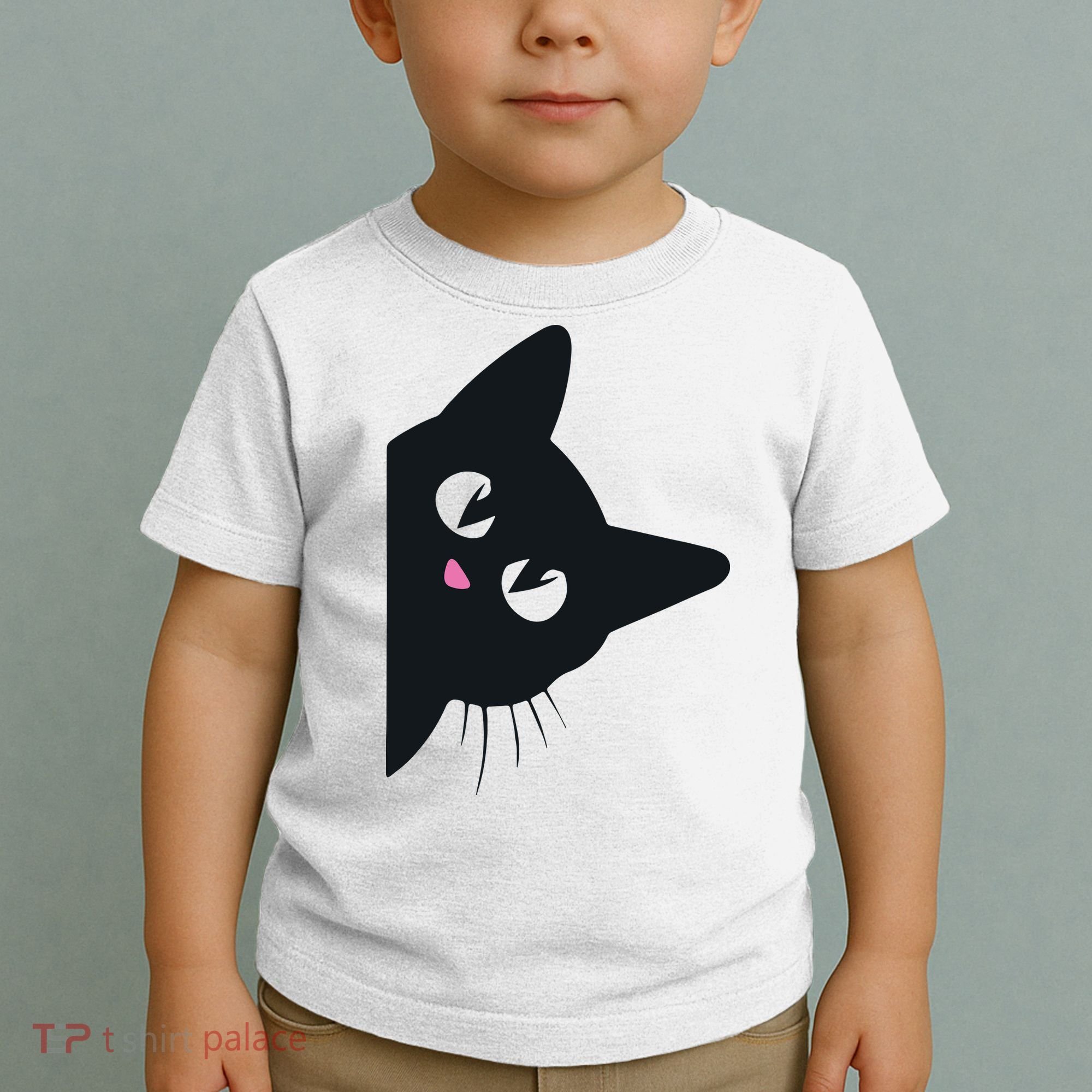 Cute Black Cat Halloween Costume Kitten Adult Toddler T-Shirt