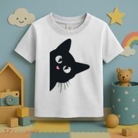 Cute Black Cat Halloween Costume Kitten Adult Toddler T-Shirt thumb 3