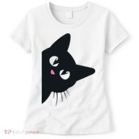 Cute Black Cat Halloween Costume Kitten Adult Women's T-Shirt thumb 0