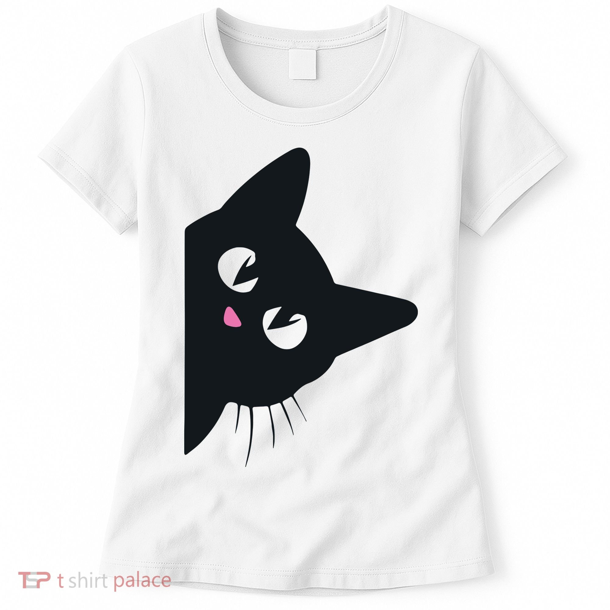 Cute Black Cat Halloween Costume Kitten Adult Women's T-Shirt