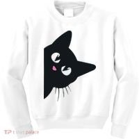 Cute Black Cat Halloween Costume Kitten Adult Kids Sweatshirt thumb 0