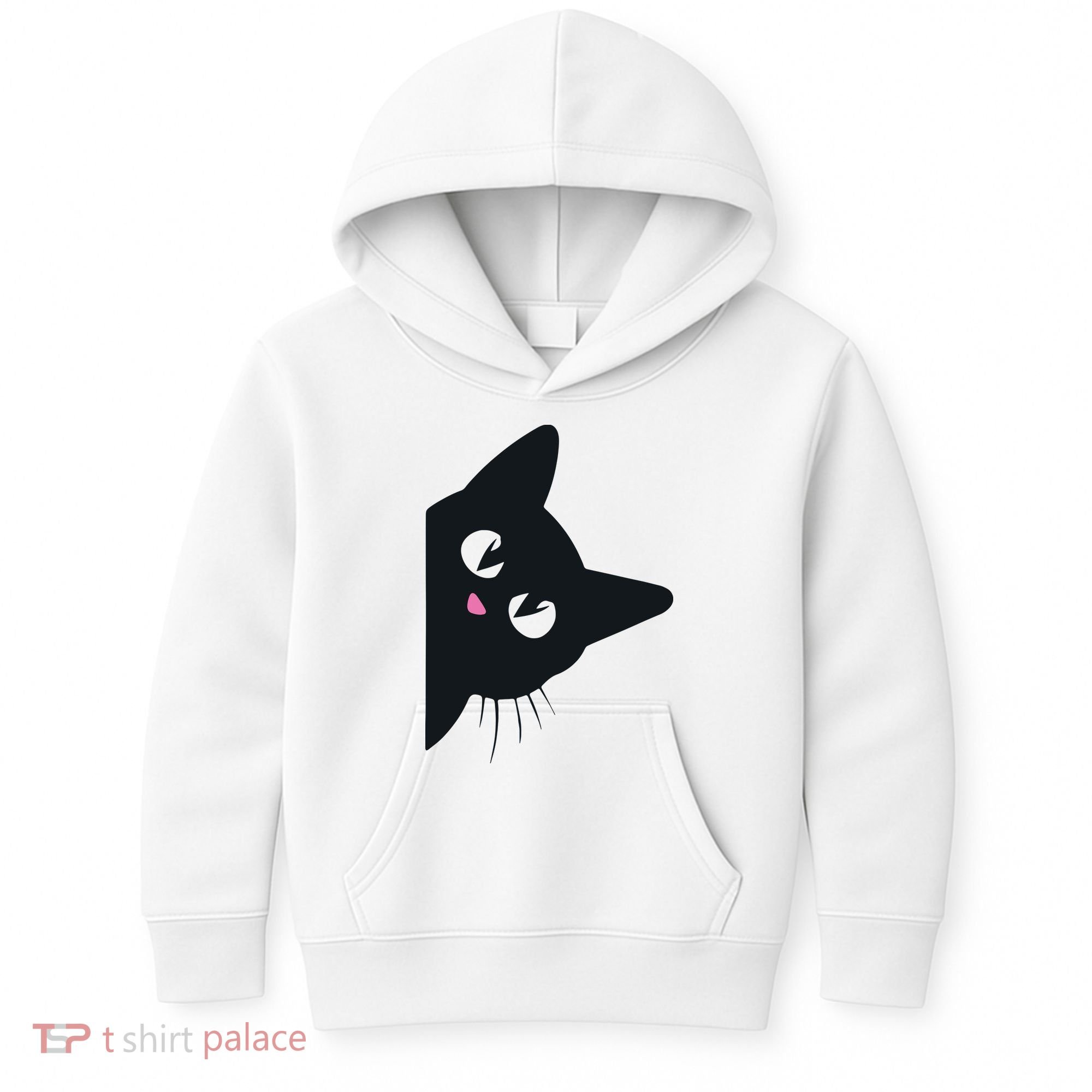 Cute Black Cat Halloween Costume Kitten Adult Kids Hoodie