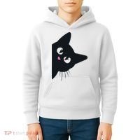 Cute Black Cat Halloween Costume Kitten Adult Kids Hoodie thumb 4