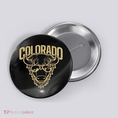 Cool Buffalo Colorado Boulder Game Day Button