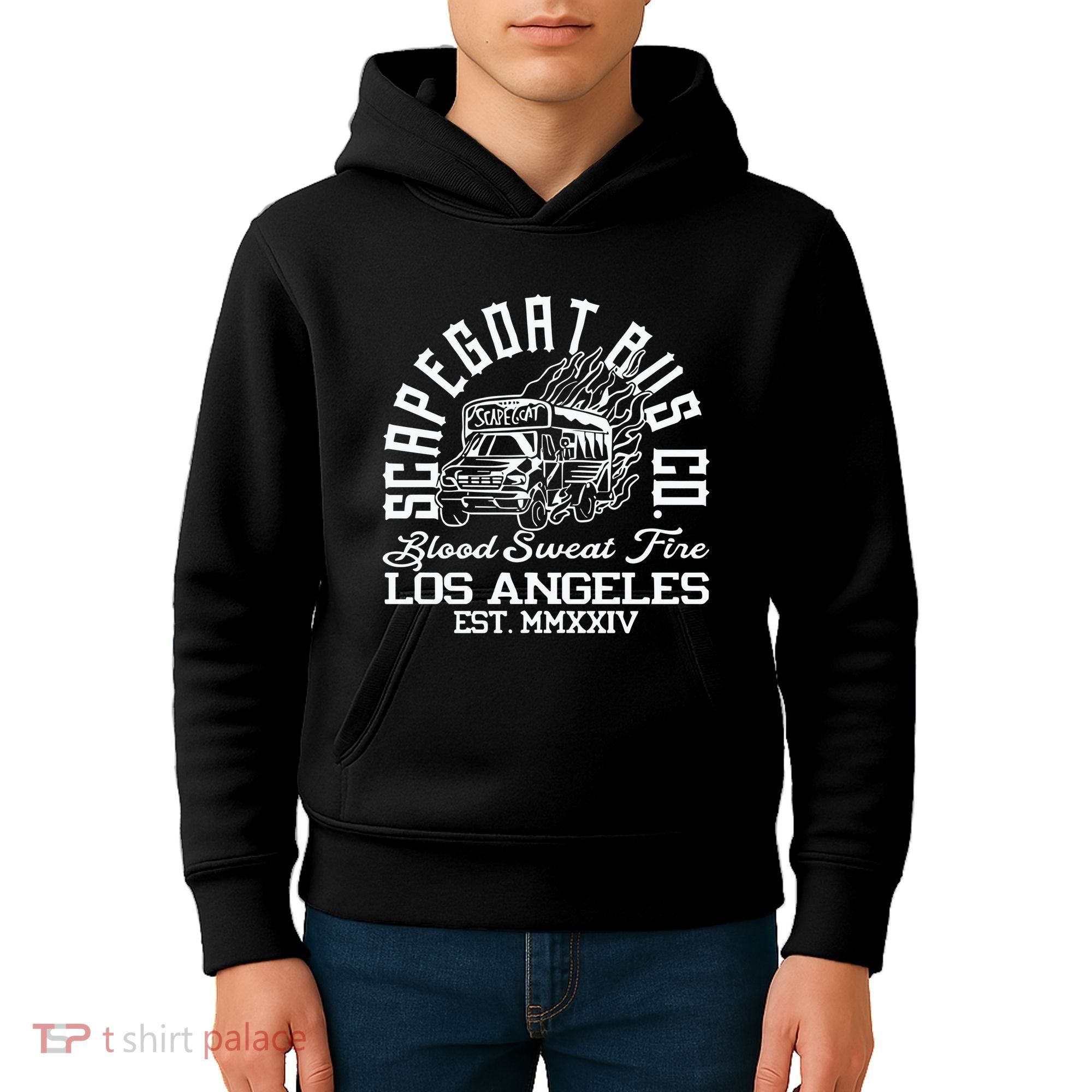 Capegoat Bus Co. Ringer Kids Hoodie