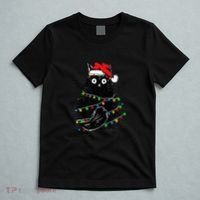 Christmas Black Cat It's Fine I'm Fine Everything Is Fine T-Shirt thumb 5
