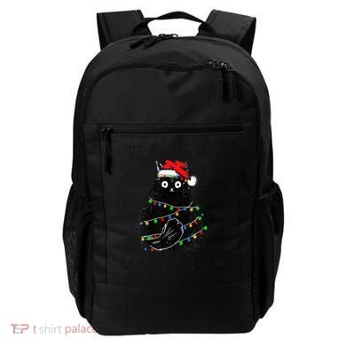 Christmas Black Cat It's Fine I'm Fine Everything Is Fine Backpack