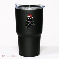 Christmas Black Cat It's Fine I'm Fine Everything Is Fine Tumbler thumb 0