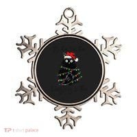Christmas Black Cat It's Fine I'm Fine Everything Is Fine Ornament thumb 0