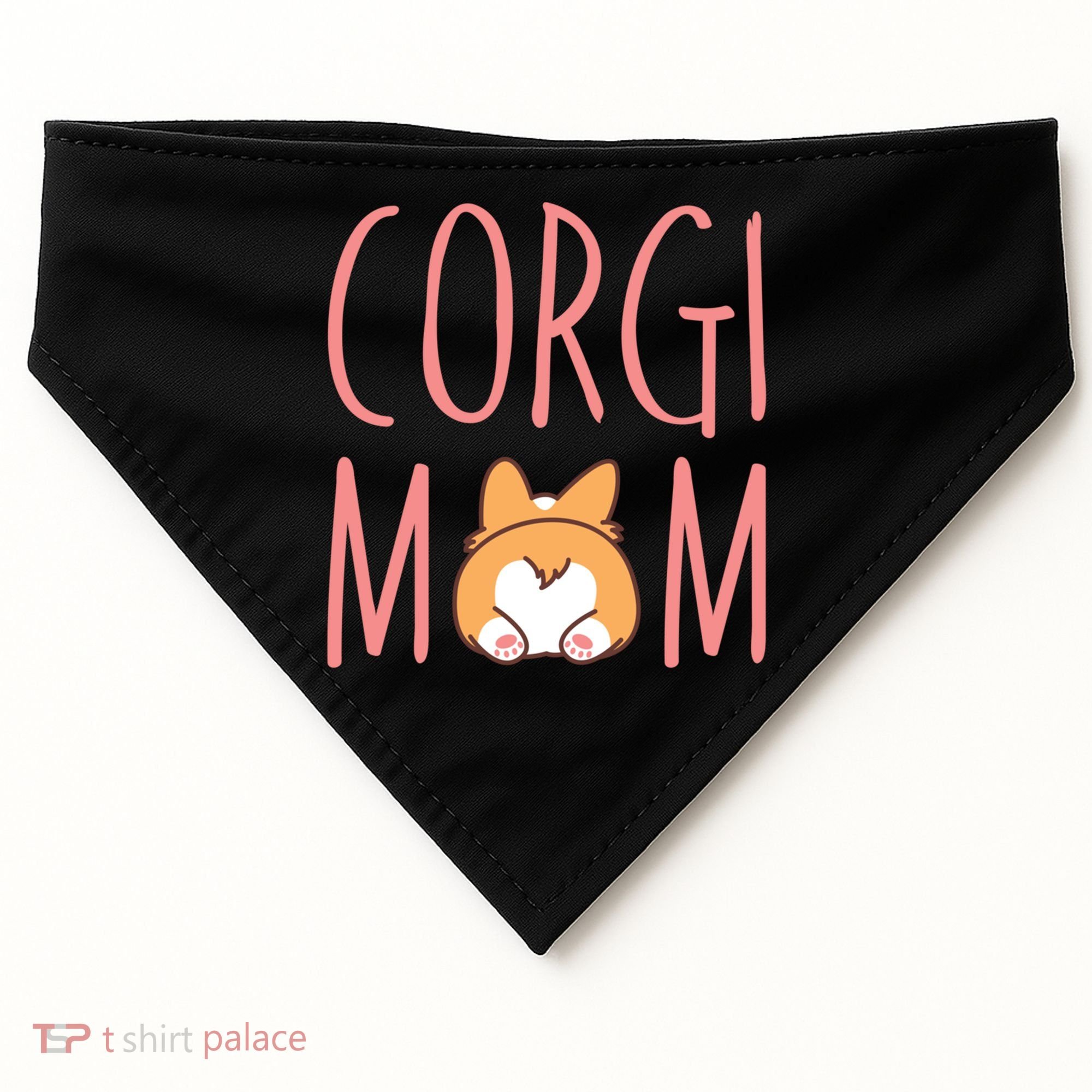 Corgi Butt Corgi Mom Dog Mom Funny Cute Pembroke Welsh Gift USA-Made Doggie Bandana