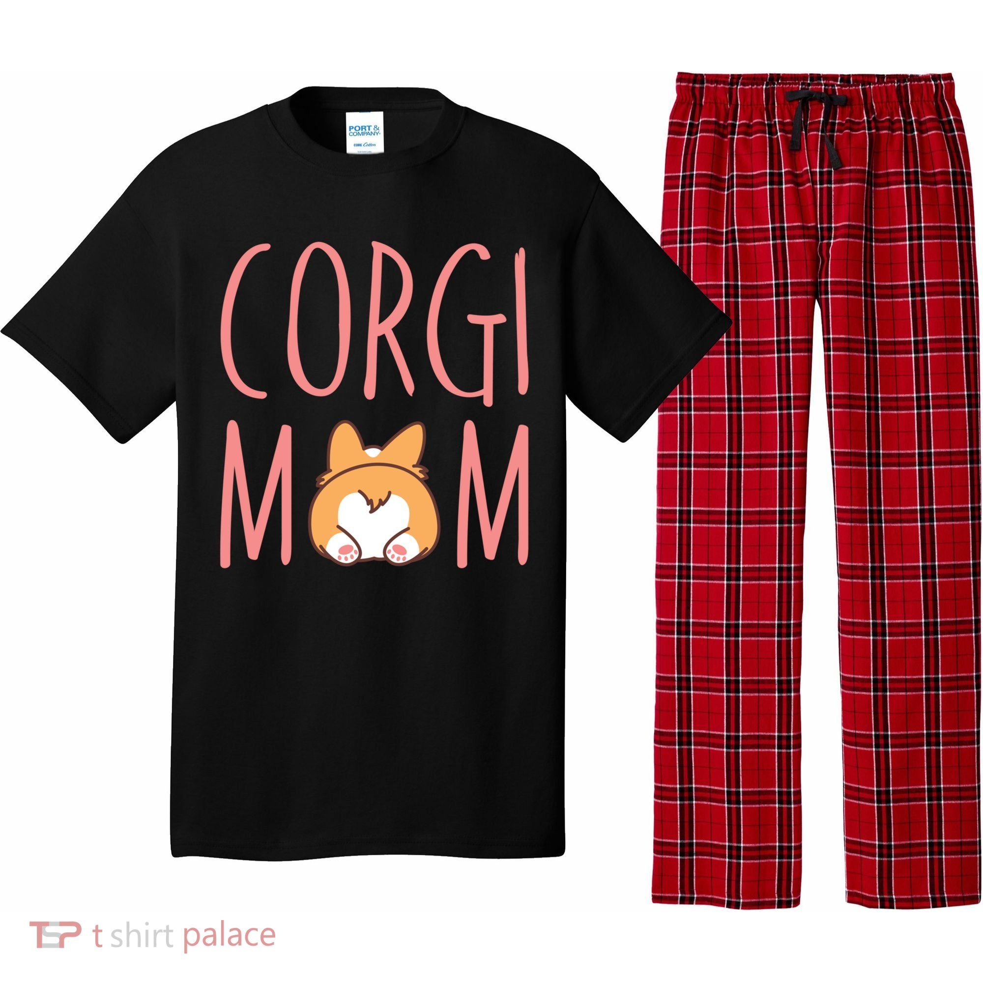 Corgi Butt Corgi Mom Dog Mom Funny Cute Pembroke Welsh Gift Pajama Set