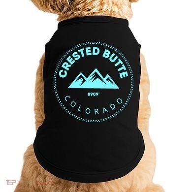 Crested Butte Colorado Mountain Town Elevated Co Skiing Gift Doggie Tank