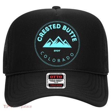 Crested Butte Colorado Mountain Town Elevated Co Skiing Gift Hat