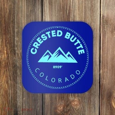 Crested Butte Colorado Mountain Town Elevated Co Skiing Gift Coaster