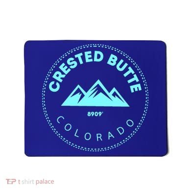 Crested Butte Colorado Mountain Town Elevated Co Skiing Gift Mousepad