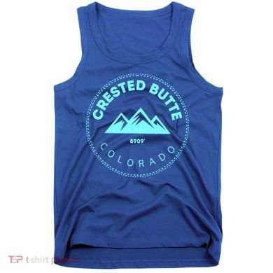 Crested Butte Colorado Mountain Town Elevated Co Skiing Gift Tank Top