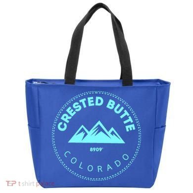 Crested Butte Colorado Mountain Town Elevated Co Skiing Gift Tote Bag