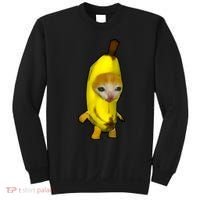Cute Banana Cat Happy Bananacat Meme Kitty Cat Lovers Meme Sweatshirt thumb 0