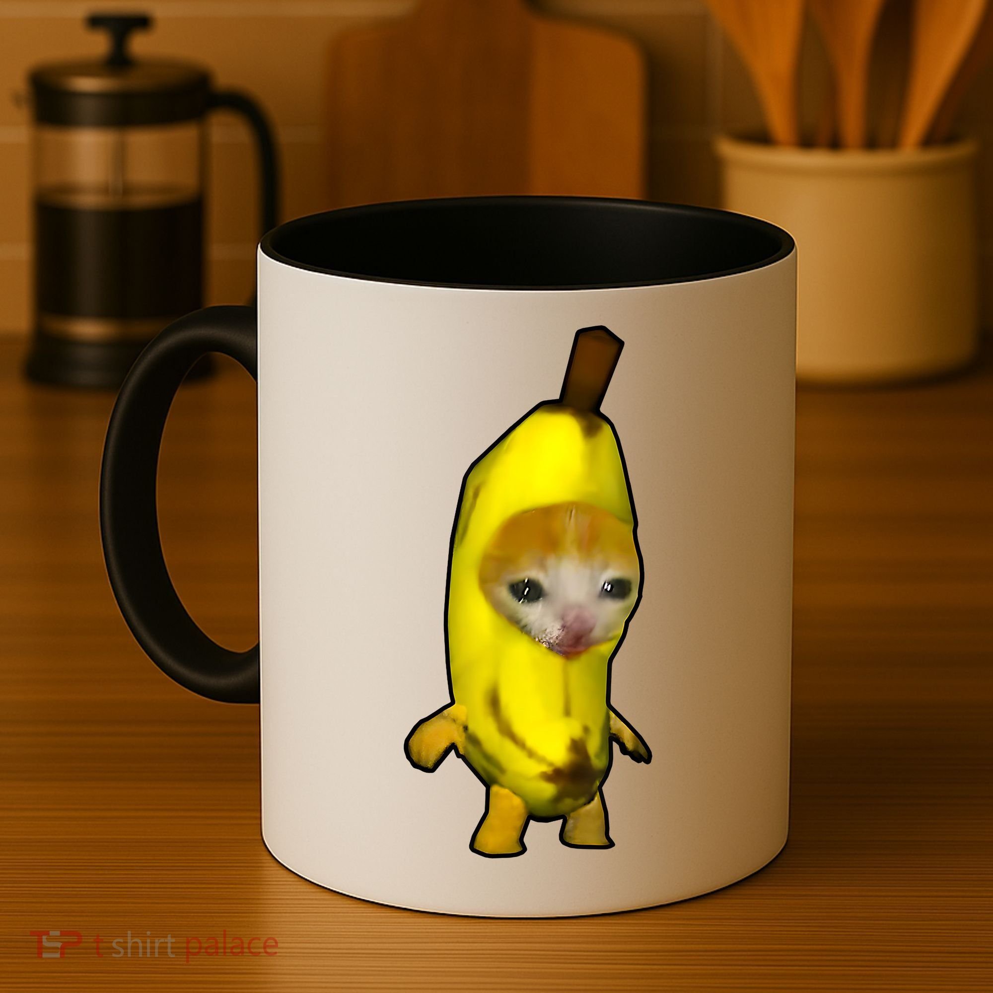 Cute Banana Cat Happy Bananacat Meme Kitty Cat Lovers Meme Coffee Mug