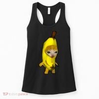 Cute Banana Cat Happy Bananacat Meme Kitty Cat Lovers Meme Women's Tank Top thumb 0