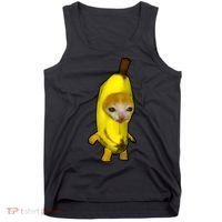 Cute Banana Cat Happy Bananacat Meme Kitty Cat Lovers Meme Tank Top thumb 0