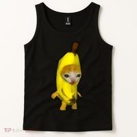 Cute Banana Cat Happy Bananacat Meme Kitty Cat Lovers Meme Tank Top thumb 2