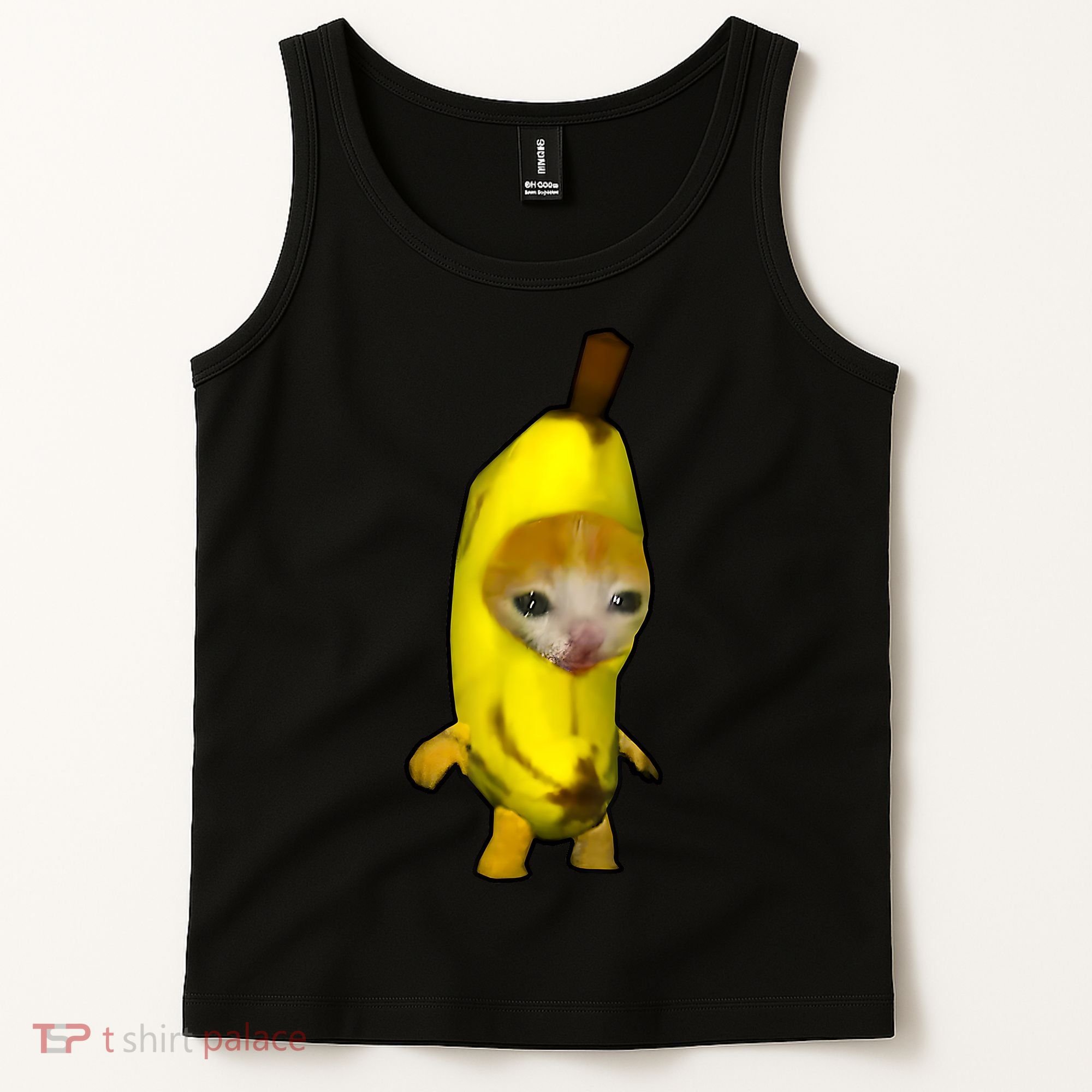 Cute Banana Cat Happy Bananacat Meme Kitty Cat Lovers Meme Tank Top