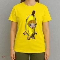 Cute Banana Cat Happy Bananacat Meme Kitty Cat Lovers Meme T-Shirt thumb 4